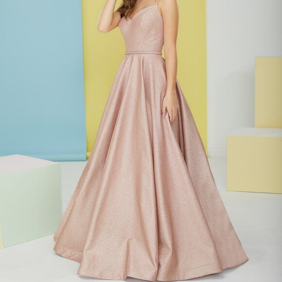 Tiffany Homecoming 27321 Gown in Rose Gold - Picture 1 of 6